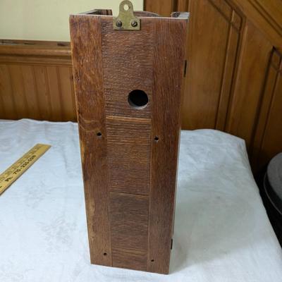 Rare Antique Servant Electric Call Bell, Oak Case