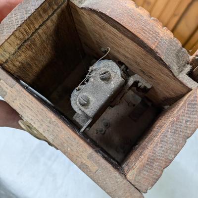 Rare Antique Servant Electric Call Bell, Oak Case