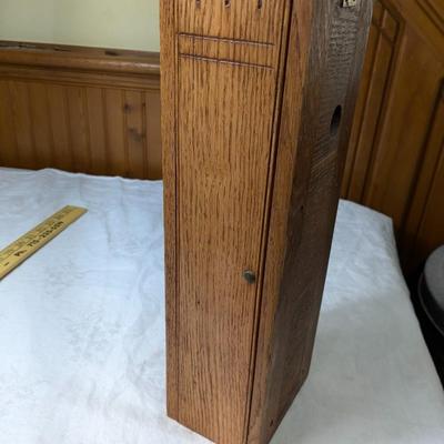 Rare Antique Servant Electric Call Bell, Oak Case