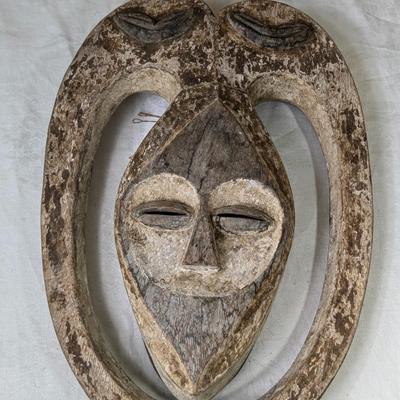 ANTIQUE KWELE GABON MASK TRIBAL ART AFRICAN MASK