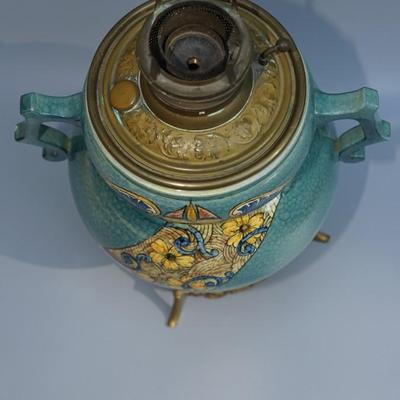 EARLY 1900'S STUNNING PAULINE POTTERY TABLE LAMP - INSERT OF BRASS