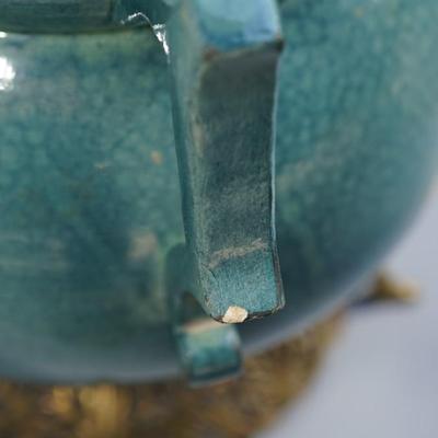 EARLY 1900'S STUNNING PAULINE POTTERY TABLE LAMP - INSERT OF BRASS
