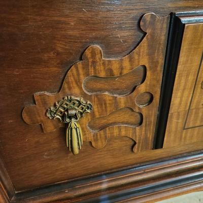 Antique Sideboard Walnut Gum Mahogany Woods 54x22x35