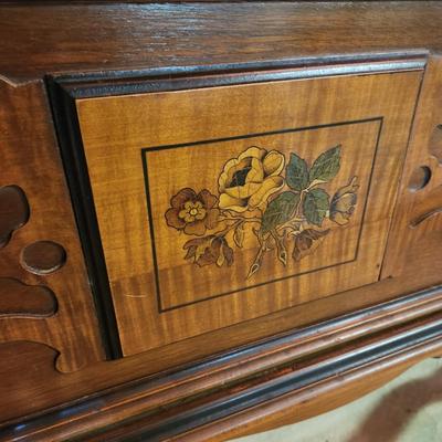 Antique Sideboard Walnut Gum Mahogany Woods 54x22x35