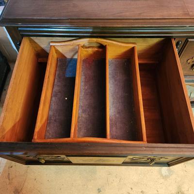 Antique Sideboard Walnut Gum Mahogany Woods 54x22x35