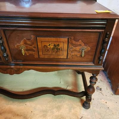 Antique Sideboard Walnut Gum Mahogany Woods 54x22x35