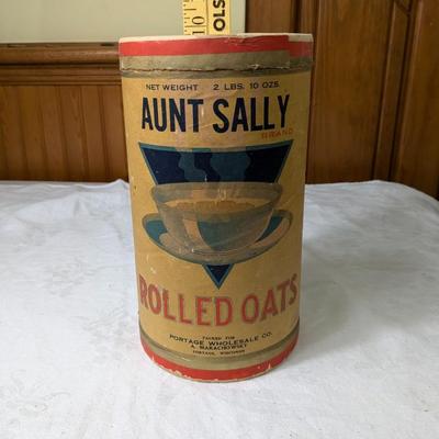 Rare Aunt Sally Rolled Oats Container