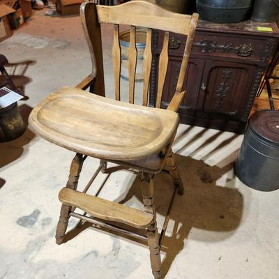 Vintage Solid Wood High Chair