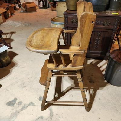 Vintage Solid Wood High Chair