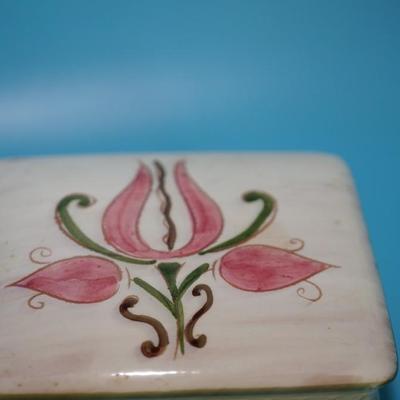 STANGL POTTERY TRINKET BOX "TERRA ROSE"