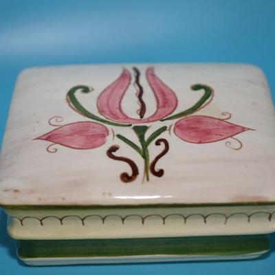 STANGL POTTERY TRINKET BOX "TERRA ROSE"