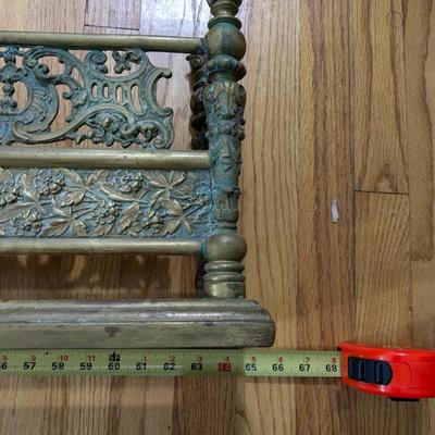 Antique French Louis XV Style Gilt Brass Fireplace Fender