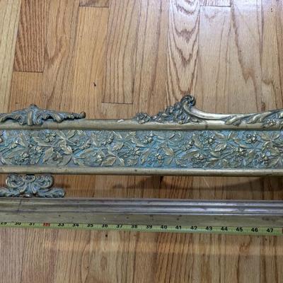 Antique French Louis XV Style Gilt Brass Fireplace Fender