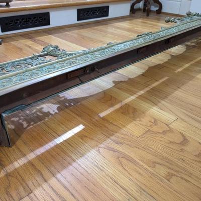 Antique French Louis XV Style Gilt Brass Fireplace Fender
