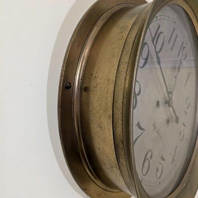 Antique Seth Thomas Brass Nautical Wall Clock