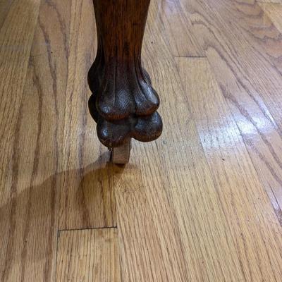 Antique Victorian Oak Figural Dog Head Gentleman's Parlor Arm Chair