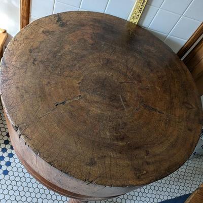 Antique Round Maple Butchers Block