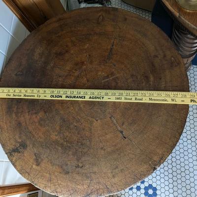 Antique Round Maple Butchers Block