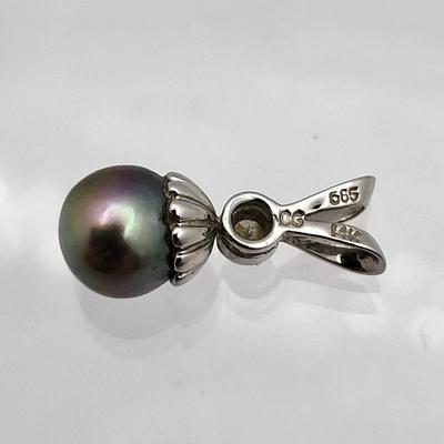 Two 14k Pearl & Diamond Pendants 3.1gr