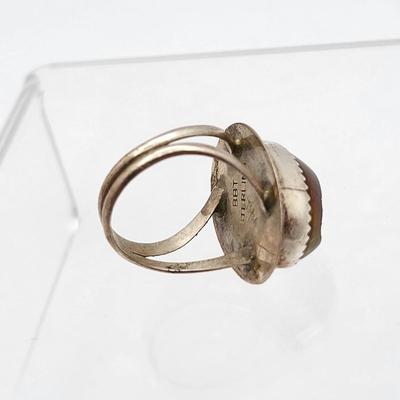 Two Signed BBT Druzy & Sterling Silver Rings