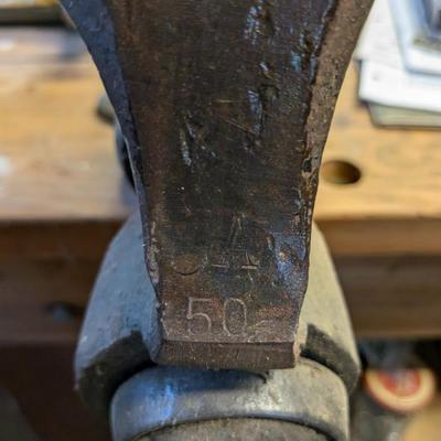 Antique 1912 Blacksmith Leg Box 50# Vise