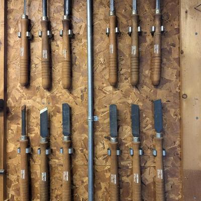 Sears Craftsman Copy Crafter Wood Lathe and 12 Craftsman Chisels