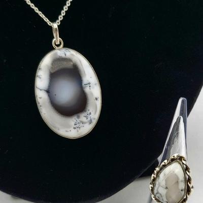 Dendridic Gemstone Necklace & Ring