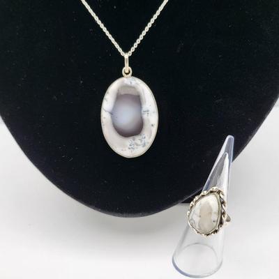 Dendridic Gemstone Necklace & Ring