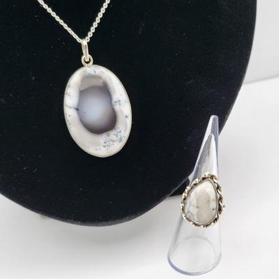 Dendridic Gemstone Necklace & Ring