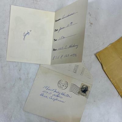 Ephemera Lot - Vintage Postcards, Labels, Party Invitation, etc.