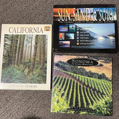 Hardback Book lot: California Outdoors, Forests, Beaches and Sonoma Vinyards