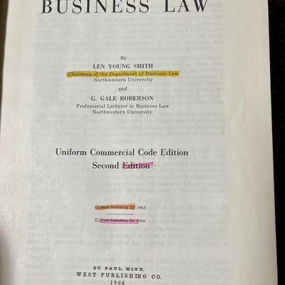 Business Law and Accounting Book Lot