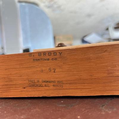 Vintage MCM B. Brody Seating Co. Table - Formica w Metal Base