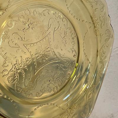Big Lot Vintage Yellow Depression Glassware