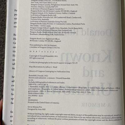 Donald Rumsfeld Memoir: Known and Unknown