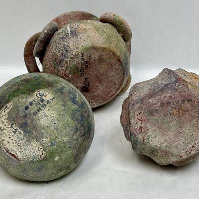 Lot of 3 clay pots from Mexico