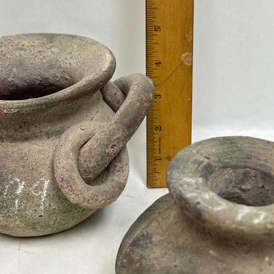 Lot of 3 clay pots from Mexico