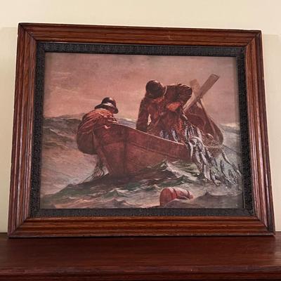 Vintage Winslow Homer Print in Antique Frame