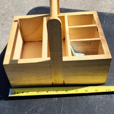 Home Deco lot, including vintage wooden box hand written note dated 1909