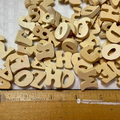 Craft supply - Large Plastic Jar with 100’s of wood cut out letters
