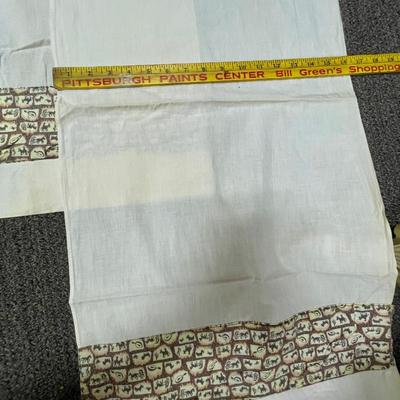 Vintage Linen Curtain Lot - 10+ pcs