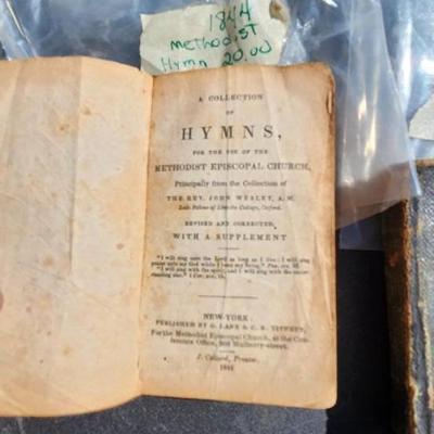 1861 and 1844 Bibles plus household items