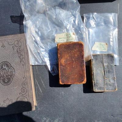 1861 and 1844 Bibles plus household items