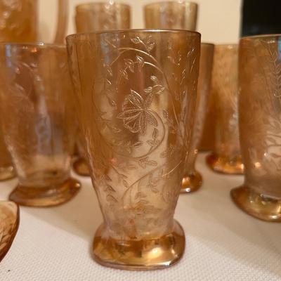Large Vintage Marigold Carnival Glass Lot