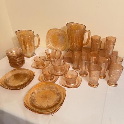 Large Vintage Marigold Carnival Glass Lot