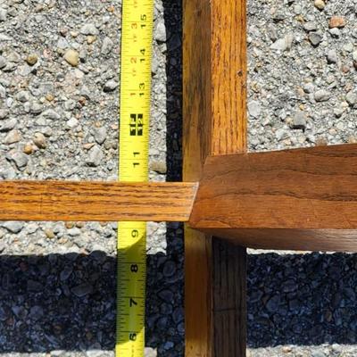Antique Oak Hall Tree Stand Made with Railroad Spikes