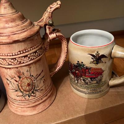 Vintage Beer Stein Lot - 6 German, West Germany