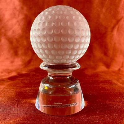 Hoya Crystal Golf Ball Paperweight