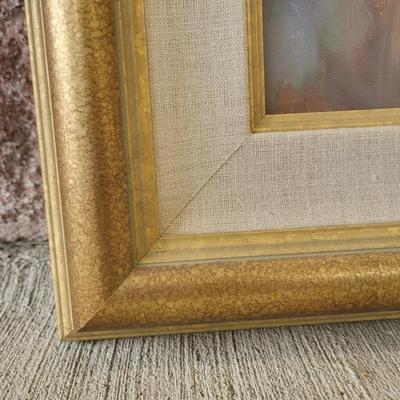 Vintage Framed Painting Young Boy, Signed Duval
