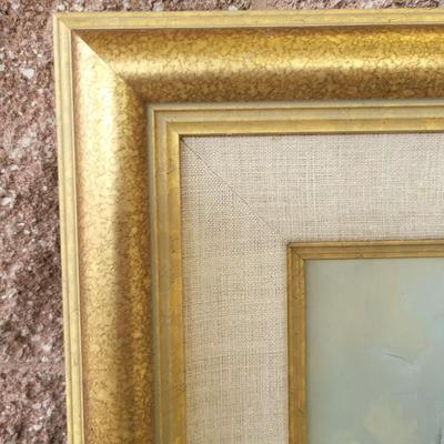 Vintage Framed Painting Young Boy, Signed Duval